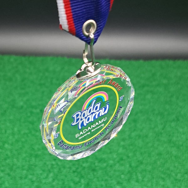 영어 스피치 대회 메달 제작 - 크리스탈메달 아카데미 대회 우승 유치원 우승 기념메달 행사 소량 인쇄 334