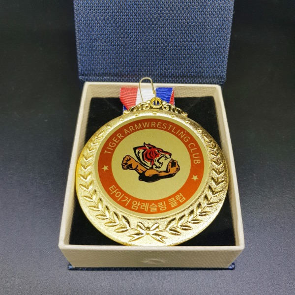 암레슬링 클럽 대회 동 메달 제작 1개부터 가능 - 스포츠 행사 기념 소량 인쇄 양면가능 104130 3